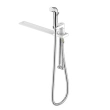 Смеситель Lemark Solo LM7170CW с гигиеническим душем ( устанавливаемый на унитаз), хром/белый