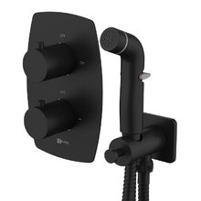 Гигиенический душ Lemark Ursus LM7240BL со смесителем, термостатический, черный