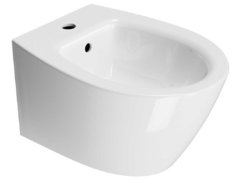 Биде GSI Modo 9864111 подвесное, с отверстием под смеситель, с переливом, белое глянцевое