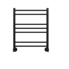 Полотенцесушитель водяной Aquatek Либерти П7, 50/60, ширина 50 см, высота 60 см, нижнее подключение, цвет черный муар, AQ RR0760BL