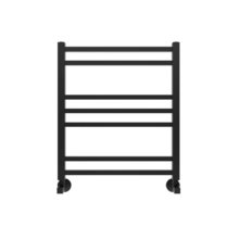 Полотенцесушитель водяной Aquatek Альтаир П7, 50/60, ширина 50 см, высота 60 см, нижнее подключение, цвет черный муар, AQ KK0760BL