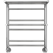 Полотенцесушитель водяной Aquatek Альфа П7, 50/60, с полкой, ширина 50 см, высота 60 см, нижнее подключение, цвет хром, AQ RRP0760CH