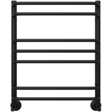 Полотенцесушитель водяной Aquatek Пандора П7, 50/60, ширина 50 см, высота 60 см, нижнее подключение, цвет черный муар, AQ RRС0760BL