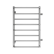 Полотенцесушитель водяной Terminus Евромикс 4670078530158, П8 500х800, ширина 57.7 см, высота 80 см, боковое подключение 50 см, хром