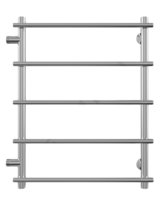 Полотенцесушитель водяной Terminus Квинта П5 500x696-500, ширина 59.1 см, высота 69.6 см, боковое подключение 50 см, хром