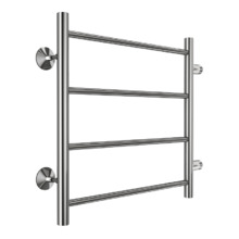 Полотенцесушитель водяной Terminus Аврора П4 500х500 бп320, ширина 58 см, высота 50 см, боковое подключение 32 см, цвет нержавеющая сталь