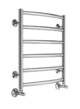 Полотенцесушитель водяной Terminus Атланта+ П6 500х600, ширина 53 см, высота 60 см, цвет нержавеющая сталь