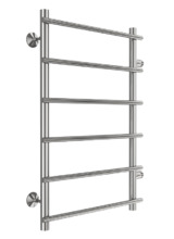 Полотенцесушитель водяной Terminus Квинта П6 500х800 бп500, ширина 59 см, высота 80 см, боковое подключение 50 см, цвет нержавеющая сталь