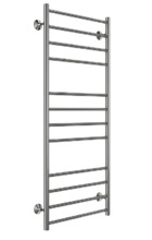 Полотенцесушитель водяной Terminus Аврора П12 500х1200, ширина 53 см, высота 120 см, нижнее подключение 50 см, цвет нержавеющая сталь