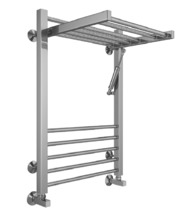 Полотенцесушитель водяной Terminus Валенсия П12 500х800, ширина 53 см, высота 80 см, с полкой, нижнее подключение 50 см, цвет нержавеющая сталь