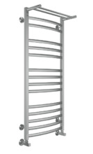 Полотенцесушитель водяной Terminus Енисей с/п П15 500х1200, ширина 53 см, высота 120 см, нижнее подключение 50 см, с полкой, цвет нержавеющая сталь