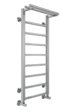 Полотенцесушитель водяной Terminus Контур с/п П9 400х1000, ширина 47 см, высота 100 см, нижнее подключение 40 см, с полкой, цвет нержавеющая сталь