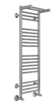 Полотенцесушитель водяной Terminus Аврора с/п П20 300х1000, ширина 30 см, высота 100 см, с полкой, нижнее подключение 30 см, цвет нержавеющая сталь