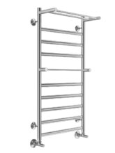 Полотенцесушитель водяной Terminus Хендрикс 4670078529824, П10 500х1000 с полкой, ширина 53.2 см, высота 100 см, хром