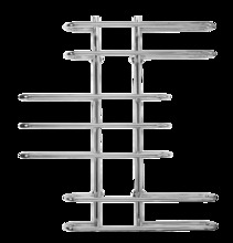 Полотенцесушитель водяной Terminus Диана, 32/20 П7, ширина 90 см, высота 103 см, хром