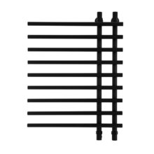 Полотенцесушитель водяной Energy Rose, 80 x 60 см, ширина 60 см, высота 80 см, универсальное подключение, черный матовый, EWTR0ROSE08060R905M