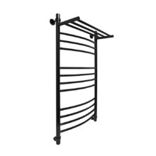 Полотенцесушитель водяной Energy Prestige Modus 1000 x 500, с полкой, ширина 56 см, высота 103 см, черный матовый, EWTRPRESM10050R905M