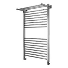 Полотенцесушитель водяной Energy Quadro modus EWTRQUADM1005000000, ширина 50 см, высота 100 см, универсальное подключение, с полкой, цвет хром