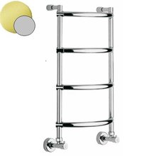 Полотенцесушитель водяной Margaroli Luna 432 4323704CHGON, высота 72 см, ширина 43.5 см, хром/золото