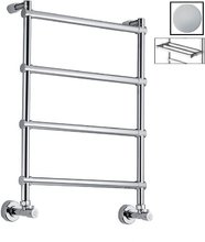 Полотенцесушитель водяной Margaroli Sole 442 4424704CRP, с полкой, высота 72 см, ширина 53 см, хром