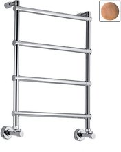 Полотенцесушитель водяной Margaroli Sole 442 4424704CUNA, с аркой, высота 72 см, ширина 53 см, старая медь