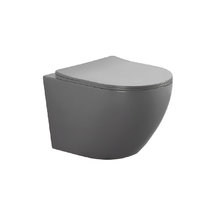 Унитаз подвесной Aquatek Европа AQ1901-MG, безободковый, сиденье микролифт, серый матовый