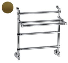 Полотенцесушитель водяной Margaroli Sole 455 4M 4554704OBP, с полкой, высота 60.25 см, ширина 53.5 см, старая бронза