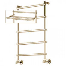 Полотенцесушитель водяной Margaroli Sole 442-5 4424705OBP, с полкой, высота 89.6 см, ширина 53.5 см, старая бронза