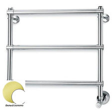 Полотенцесушитель водяной Margaroli Sole 4404703WHGD, высота 50 см, ширина 53 см, белый/золото