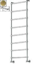 Полотенцесушитель водяной Margaroli Sole 442-8 4424708OBP, высота 144 см, ширина 53 см, старая бронза