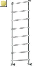 Полотенцесушитель водяной Margaroli Sole 442-8 4424708GO, высота 144 см, ширина 53 см, золото