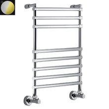 Полотенцесушитель водяной Margaroli Sole 464-8 46437008СG, высота 76.2 см, ширина 43 см, хром/золото