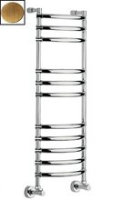 Полотенцесушитель водяной Margaroli Luna 434-11 4343711RBN, высота 107.6 см, ширина 43.5 см, потертая латунь