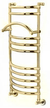 Полотенцесушитель водяной Margaroli Luna 434-11 4343711GONB, с полкой, высота 107.6 см, ширина 43.5 см, золото