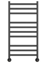 Полотенцесушитель водяной Point Меркурий П10, ширина 50 см, высота 100 см, черный, PN83150B