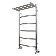 Полотенцесушитель водяной Point Серия 04, П5, ширина 40 см, высота 80 см, с полкой, хром, PN04148P