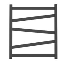 Полотенцесушитель водяной Point Феникс PN15156B, ширина 50 см, высота 60 см, нижнее подключение 50 см, цвет черный