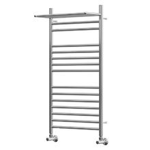 Полотенцесушитель водяной Point Аврора Премиум с полкой, П14, ширина 50 см, высота 100 см, хром, PN10150SP