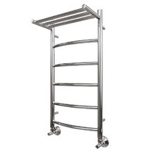 Полотенцесушитель водяной Point Серия 04, П5, ширина 50 см, высота 80 см, с полкой, хром, PN04158P