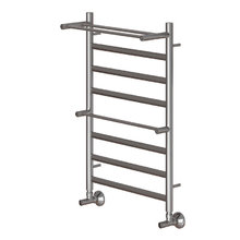 Полотенцесушитель водяной Point Артемида PN14158P, ширина 50 см, высота 80 см, нижнее подключение 50 см, с 2 полками, цвет хром