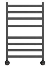 Полотенцесушитель водяной Point Меркурий П8, ширина 50 см, высота 80 см, черный, PN83158B