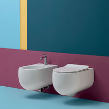 Биде подвесное Kerasan Flo, цвет белый матовый, 312330