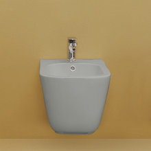 Биде подвесное Kerasan Tribeca 512559 c креплением WB9N, цвет Grigio matt светло-серый матовый