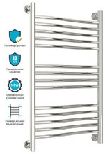 Полотенцесушитель водяной Сунержа Флюид+ 80 x 50 см, 00-0222-8050, хром