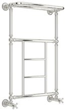 Полотенцесушитель водяной Сунержа Ренессанс 1452, ширина 50 см высота 85 см, с полкой, нижнее подключение, хром, 00-0282-8650