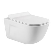 Унитаз подвесной Aquatek Дива AQ2012-00, безободковый, сиденье микролифт, белый