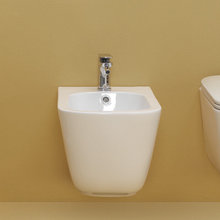 Биде подвесное Kerasan Tribeca 512501 c креплением WB9N, цвет белый