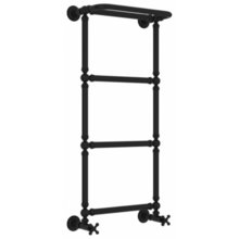 Полотенцесушитель водяной Сунержа Ренессанс 1386 31-0281-9640, высота 96 см, ширина 40 см, нижнее подключение 40 см, с полкой, цвет матовый черный