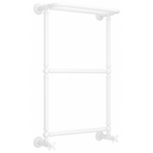 Полотенцесушитель водяной Сунержа Ренессанс 1386 30-0281-8650, высота 86 см, ширина 50 см, нижнее подключение, с полкой, цвет матовый белый