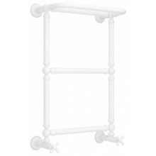 Полотенцесушитель водяной Сунержа Ренессанс 1386 30-0281-6640, высота 66 см, ширина 40 см, нижнее подключение 40 см, с полкой, цвет матовый белый